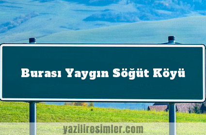 Burası Yaygın Söğüt Köyü